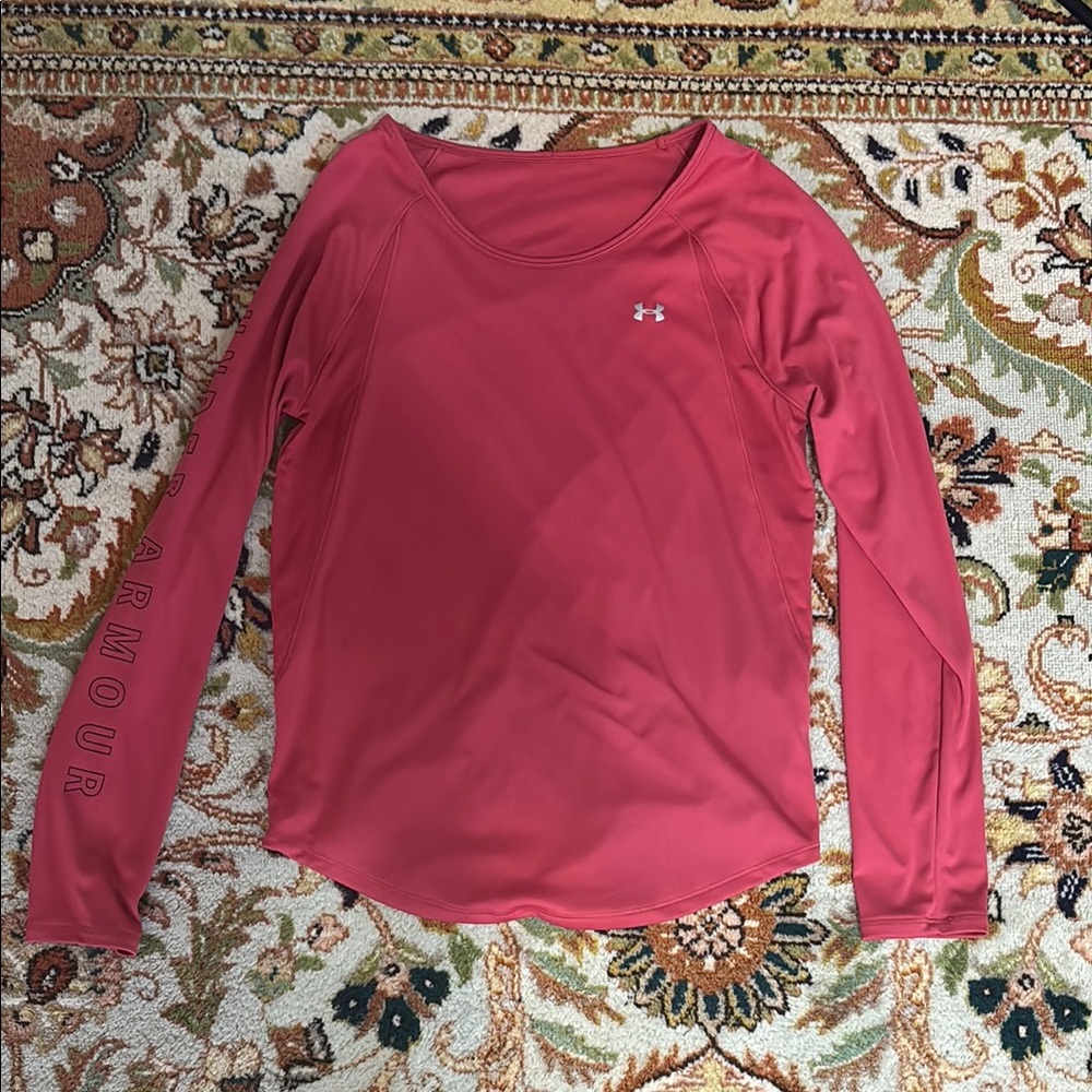 Under Armour Pink Asymmetrical Long Sleeve Tee